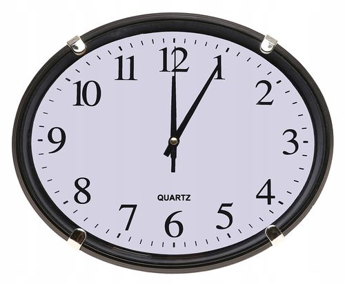 ZEGAR ŚCIENNY Duże Cyfry CZARNY 3385 na Arena.pl