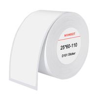 etykiety termiczne niimbot naklejki 25x60 mm, 110 szt (białe)