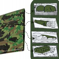 PLANDEKA MORO 3X4m WZMACNIANA KAMUFLAŻOWA TARP PŁACHTA MASKUJĄCA