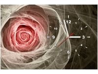 60CM 40CM ZEGAR OBRAZ RÓŻA KTALNA KORAL DRUK PŁÓTNO RAMA