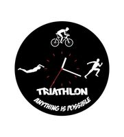 Zegar ścienny z płyty winylowej Triathlon 13.8