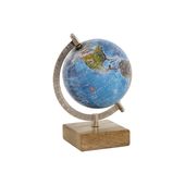 Globus Home ESPRIT Niebieski Brązowy PVC Drewno mango 14 x 12 x 20 cm