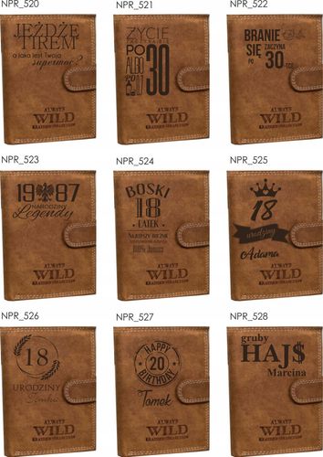 Portfel grawer w pudełku śmieszny napis TWÓJ TEKST na Arena.pl