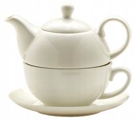 Czajniczek dzbanek Filiżanka Tea for one Biały