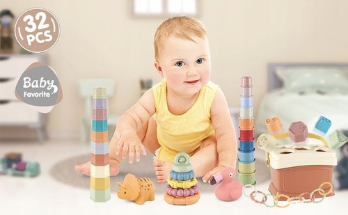 ZABAWKA SENSORYCZNA MONTESSORI 5w1 DLA NIEMOWLĄT SORTER, WIEŻA, ZWIERZĄTKA na Arena.pl