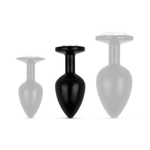 anal collection - butt plug m - black/silver na Arena.pl