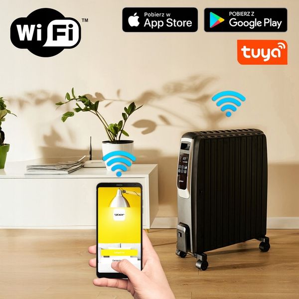 Grzejnik olejowy Yoer 2500W 10 żeberek +Timer +3 moce +Tryb zdjęcie 3