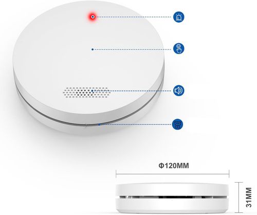 Zestaw 6 czujników dymu XINDUM alarm 85 dB funkcja wyciszenia na Arena.pl