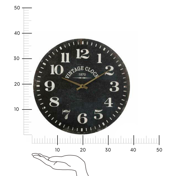 Zegar Alex 38cm vintage czarny zdjęcie 5