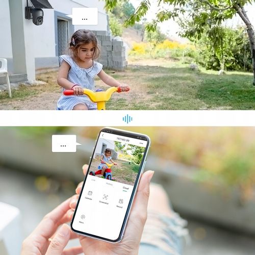 KAMERA SOLARNA ZEWNĘTRZNA OBROTOWA NA KARTĘ SIM 4G LTE GSM 2K 3MP Z KARTĄ na Arena.pl