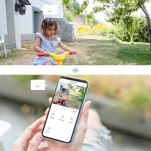 KAMERA SOLARNA ZEWNĘTRZNA OBROTOWA NA KARTĘ SIM 4G LTE GSM 2K 3MP Z KARTĄ zdjęcie 11