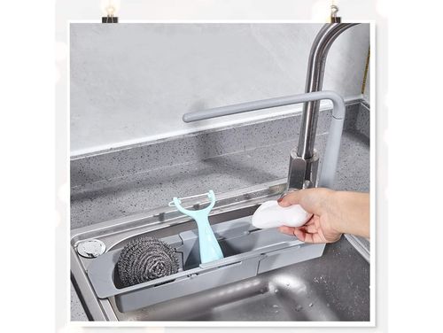 Organizer uchwyt na gąbke półka pojemnik do zlewu rozsuwany na Arena.pl