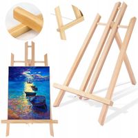 SZTALUGA MALARSKA DREWNIANA STOŁOWA TRÓJNOŻNA 50cm DLA DZIECI DO MALOWANIA