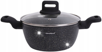 Garnek z powłoką marmurkową czarny pokrywka 20cm 2.3L na indukcję KLAUSBERG
