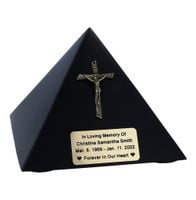Urna na prochy ludzkie mała piramida Mini urna na część prochów / Plakietka