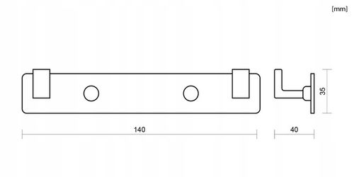 HACZYK WIESZAK NA RĘCZNIKI ŁAZIENKOWY CZARNY PROSTY LOFT SOLIDNY PODWÓJNY na Arena.pl
