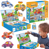 Gra Magnetyczna Edukacyjna ”Transport” 36 Magnesów Tablica Magnetyczna