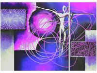 70X50CM BEZKRESNE UCZUCIA FIOLECIE DWÓJ OBRAZ NIESYMETRYCZNY