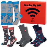 Śmieszne skarpetki bawełniane SOXO zestaw prezentowy na WALENTYNKI r. 40-45