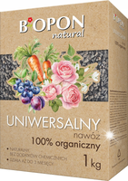 NAWÓZ 100% ORGANICZNY UNIWERSALNY GRANULAT BIOPON NATURAL PREPARAT 1 KG