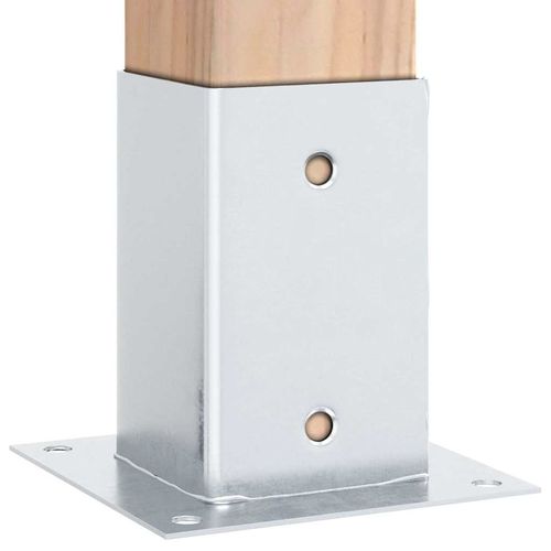 Podstawy słupków kwadratowe 12 szt. Srebrne Stal ocynkowana na Arena.pl