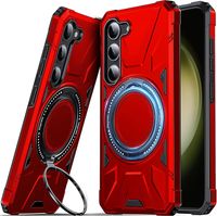 Etui pancerne Galaxy S23 z ringiem 360° MagSafe DASFOND czerwone