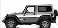 Jeep WRANGLER 2d - Listwy CZARNE Boczne Drzwi