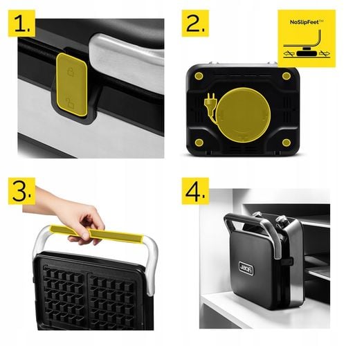 Gofrownica Yoer 2 duże gofry +5 automatycznych prog. + Regulacja na Arena.pl