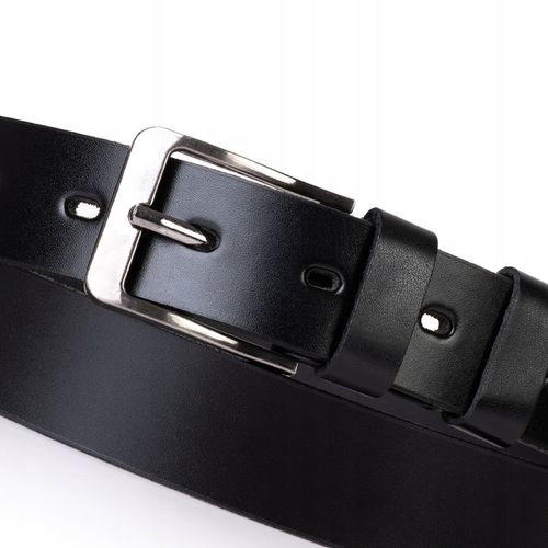 SEPHER Pasek Męski Skórzany CZARNY garnitur spodni na Arena.pl