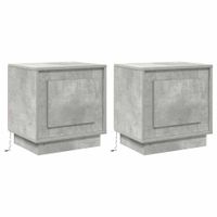 Szafka Nocna z 2 pcs Betonowy szary 44 x 34.5 x 45 cm