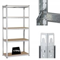 REGAŁ MAGAZYNOWY METALOWY 5x175 kg GARAŻU 180x90x40CM 875kg RIWALL