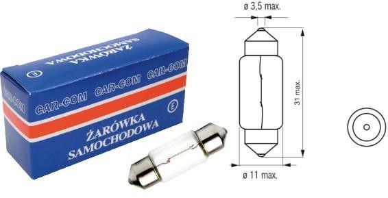 ŻARÓWKA 12V 5W SV8.5 10x31 zdjęcie 1