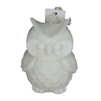 Świeca Dekoracyjna Sowa DUŻA Biała Sojowa Naturalna Nauczyciel Prezent