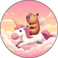 Opłatek na tort Urodziny Kapibara Capibara