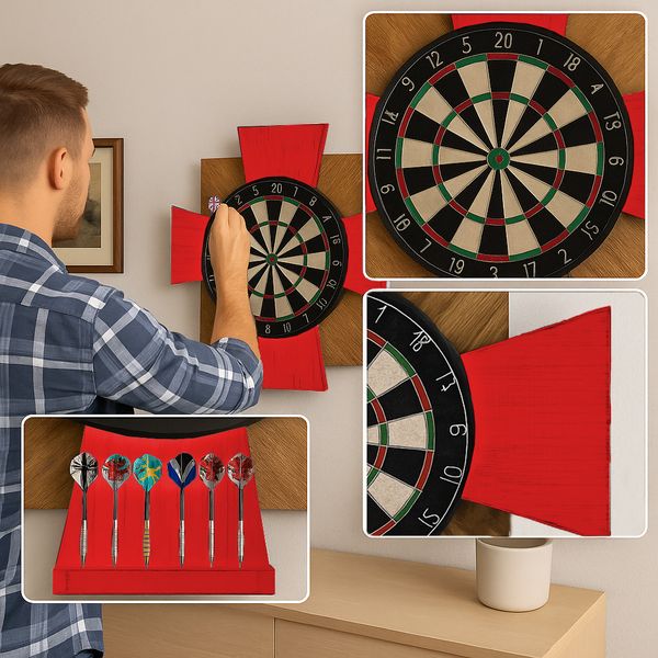 Tablica Drewniana John Paddle do Darta Order Fire Red zdjęcie 3