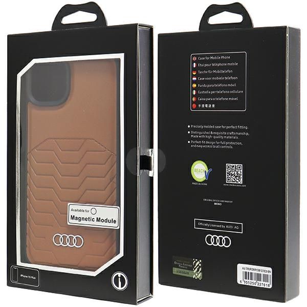 Etui Audi do iPhone 15 Plus, iPhone 14 Plus, Brązowy, MagSafe zdjęcie 7