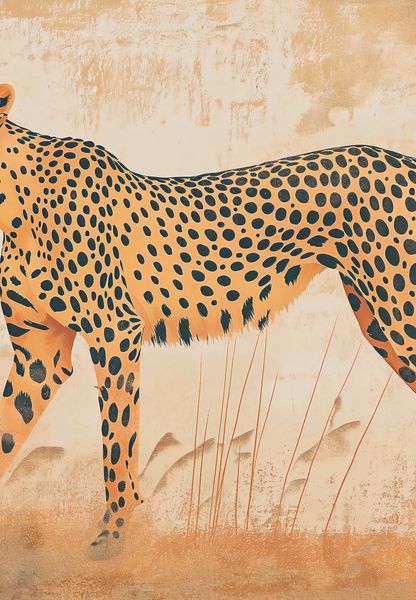 Plakat 68x98cm Gepard w Ruchu zdjęcie 1