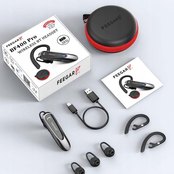 Feegar Bf400 Pro Słuchawka Bluetooth Hd Cvc 30H zdjęcie 3