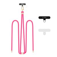 tech-protect c7s rope crossbody strap hot pink/gold