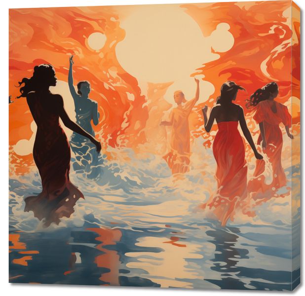 Obraz 90x90cm Taneczny Żar zdjęcie 1