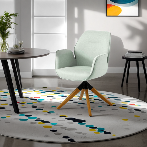 Krzesło obrotowe Aura light grey auto return tapicerowane na Arena.pl