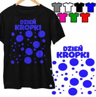 Koszulka Dziecięca na Dzień Kropki Wiele Wzorów Kolory - XL 158