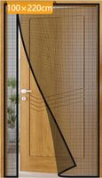 Moskitiera na drzwi balkonowe magnetyczna Yotache 100x220 cm czarna