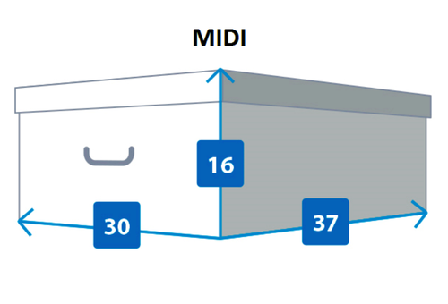 Pudełko kartonowe MIDI MISIE BŁĘKITNE na Arena.pl