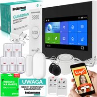 ALARM BEZPRZEWODOWY 5x CZUJNIK RUCHU DRZWI OKNO GSM SYRENA TUYA POLSKI WiFi