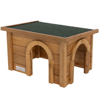 KERBL Domek drewniany do domu ogrodu dla królika kawii świnki 45x32x27cm