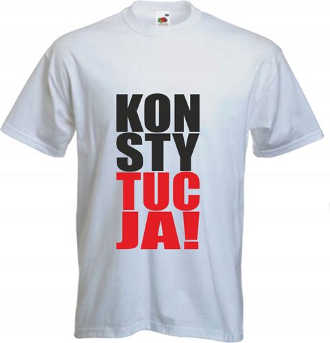 KOSZULKA z nadrukiem KONSTYTUCJA protest twój druk na Arena.pl