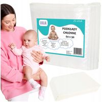 PODKŁADY CHŁONNE HIGIENICZNE 60x90 NA ŁÓŻKO 50 SZTUK LILLA