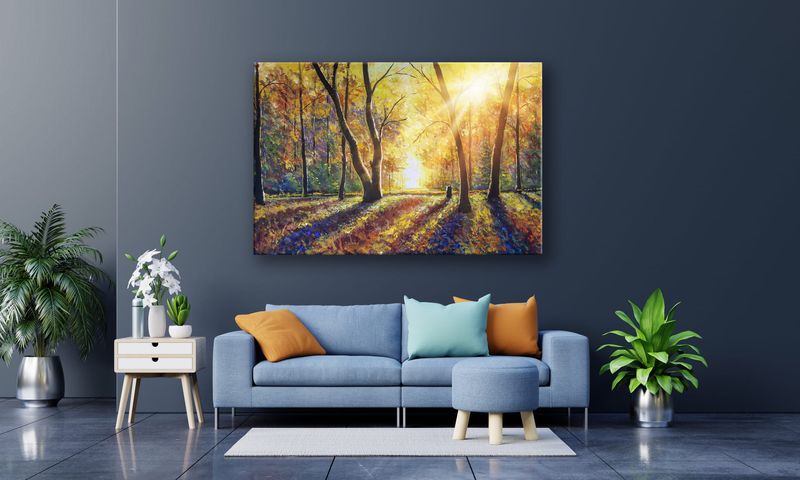 OBRAZ NA PŁÓTNIE 037 Jesienne słońce 30x20cm zdjęcie 4