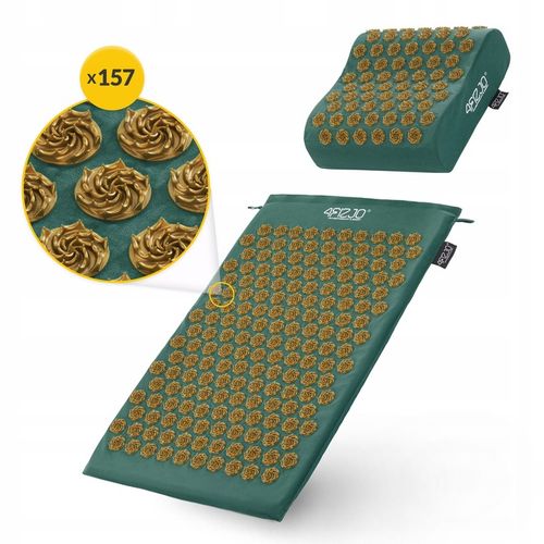 Mata do akupresury z poduszką XL 4FIZJO zielona na Arena.pl